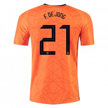 Camisetas Países Bajos Frenkie de Jong 21 Primera Equipacion  Eurocopa 2020